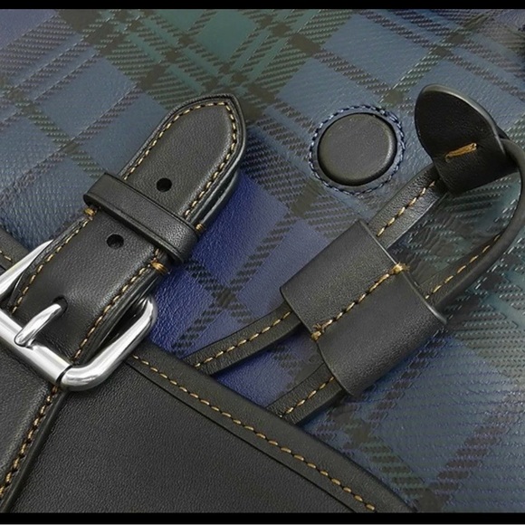 Authentic Coach leather plaid embossed backpack. New, never used. - Picture 9 of 13